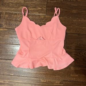 Pink Peplum Tank Top - CUTE!